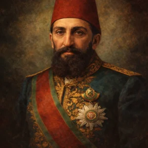Sultan II. Abdülhamid Han Sanatsal Dijital İllüstrasyon Kanvas Tablo