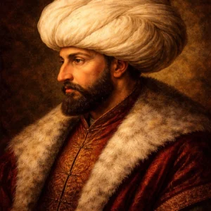 Fatih Sultan Mehmet Sanatsal Dijital İllüstrasyon Kanvas Tablo